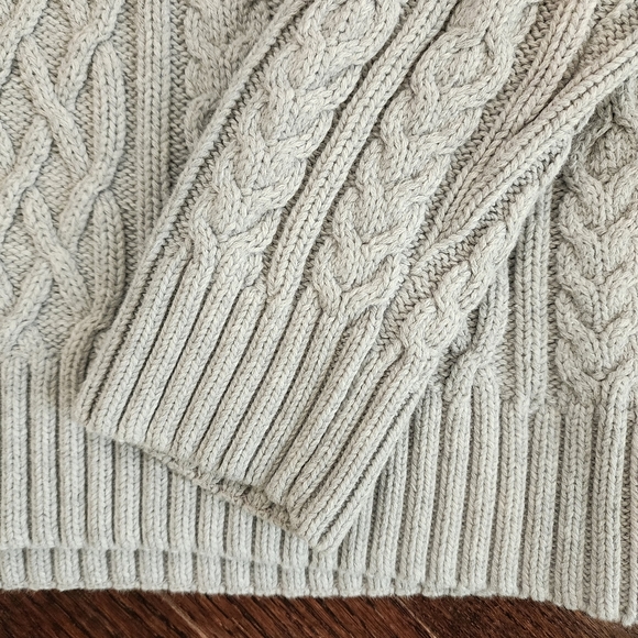 PRIA ladies gray cable knit sweater size M - Picture 4 of 8